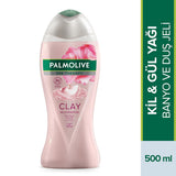 Palmolive Spa Therapy Clay & Rose Oil Body Wash: Rejuvenate & Detoxify | Natural, Gentle Cleanser (500ml / 16.9 oz)