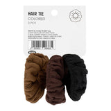 Eklips Black Gradient Elastic Hair Ties for Secure Hold 3-Pack