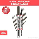 Maybelline 2-in-1 Black Brown Eyebrow Pen & Setting Gel: Define, Shape & Hold All Day. Long-Lasting Brow Definer & Shaper
