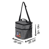 Biggdesign Cats Insulated Lunch Bag, Gray
