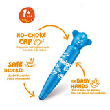 Carioca Teddy Jumbo Washable Markers for Toddlers - 12 Pack, Non-Toxic Art Supplies for Children Aged 1+