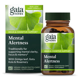 Gaia Herbs Mental Alertness - Brain Support Supplement to Help Maintain Focus & Memory* - with Eleuthero, Ginkgo Leaf, Gotu Kola, Rosemary & Oats - 60 Vegan Liquid Phyto-Capsules (15-Day Supply)