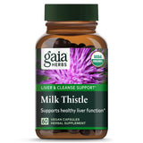 Gaia Herbs Milk Thistle - Liver Supplement & Cleanse Support for Maintaining Healthy Liver Function* - 120 Vegan Capsules (20-Day Supply)