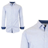 Galaxy by Harvic Men's Long-Sleeve Slim-Fit Printed Dress Shirt
