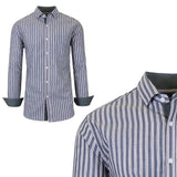 Galaxy by Harvic Men's Long-Sleeve Slim-Fit Printed Dress Shirt