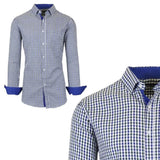 Galaxy by Harvic Men's Long-Sleeve Slim-Fit Printed Dress Shirt