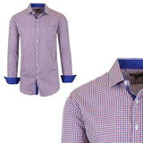 Galaxy by Harvic Men's Long-Sleeve Slim-Fit Printed Dress Shirt