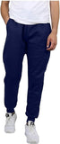 Galaxy By Harvic Men's Slim Fit Fleece Navy Jogger Pants - Size: Large