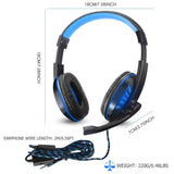 Gaming Headsets Stereo Noise Isolation Over Ear Headphone with LED Light