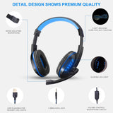 Gaming Headsets Stereo Noise Isolation Over Ear Headphone with LED Light