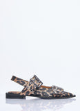 Ganni Women Feminine Buckle Ballerina Flats