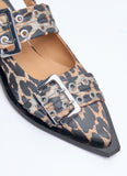 Ganni Women Feminine Buckle Ballerina Flats
