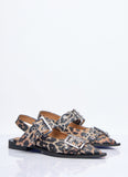 Ganni Women Feminine Buckle Ballerina Flats