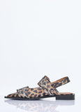 Ganni Women Feminine Buckle Ballerina Flats