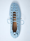 Ganni Women Eyelets Lace Up Ballerina