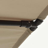 Garden Parasol with Aluminum Pole 6.6'x4.9' Taupe