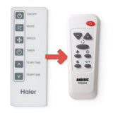 Anderic Substitute for Haier / GE General Electric WJ26X22480 In-Window / Room Air Conditioner Remote Control - WJ26X22480 [RR2054]