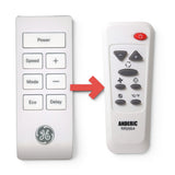 Anderic Substitute for GE / Haier AC-5620-087 / WJ26X27734 Room Air Conditioner Remote Control [RR2054]