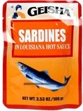 GEISHA POUCHED SARDINES IN LA HOT SAUCE