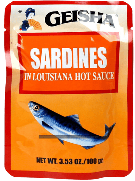 GEISHA POUCHED SARDINES IN LA HOT SAUCE