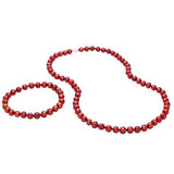 Genuine Freshwater Pearl Necklace And Bracelet Set