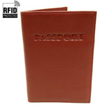 Genuine Leather RFID Passport Holder