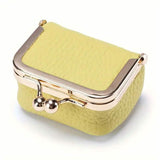 Genuine Leather Vintage-Inspired Coin Purse with Kiss Lock