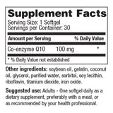 Geri-Care Coenzyme Q-10 (CoQ10) Dietary Supplement, 100 mg