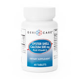 Geri-Care Oyster Shell Calcium Plus Vitamin D Supplement, 500 mg, 60 tablets