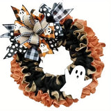Ghost Halloween Wreath Front Door Décor