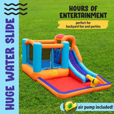 Giant Bounce House Water Slide with Pool Area