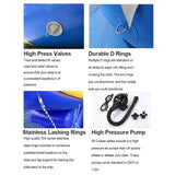 Giant Heavy-Duty Inflatable Iceberg With Water Slide And Air Pump (SAK30548)