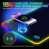 GIM Wireless Charging RGB Gaming Mouse Pad 10W  (Refurbished)