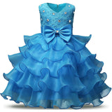 Girl Dress Kids Ruffles Lace Party Wedding Gown