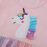 Girl's Cotton Casual Unicorn Dress