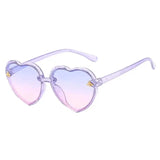 Girls Sunglasses UV Protection Heart Shaped Little Bee Decor Sunshade Glasses