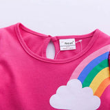 Girls' Unicorn Rainbow Flower Dress