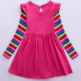 Girls' Unicorn Rainbow Flower Dress
