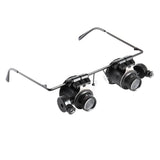 Glasses Type 20X Magnifier With White Led Light
