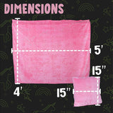 Glo-Fun Glow in the Dark Unicorn Blanket and Pillow Bag