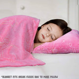 Glo-Fun Glow in the Dark Unicorn Blanket and Pillow Bag