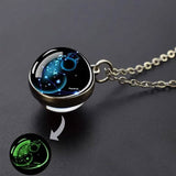 Glow-in-the-Dark Zodiac Pendant Necklace