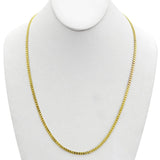 Gold Magic Herringbone Flat Chain Necklace - Size: 18"