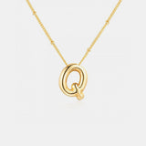 Gold-Plated Bubble Initial Necklace