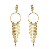 Gold Plated Chain Drop Hoop Earrings - Assorted Styles