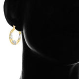 Gold Plated Elephant Stamp Hoop Earrings