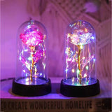 Golden Foil Rose Flower Lamp, Decorative Light Ornament