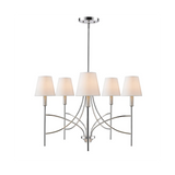 World Imports Millau 5-light Chrome Chandelier With Fabric Shade
