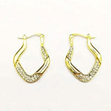 Golden Plated Zircon Jewelry Earrings