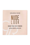 Golden Rose Nude Look Baked Trio Face Powder 3-in-1 Palette